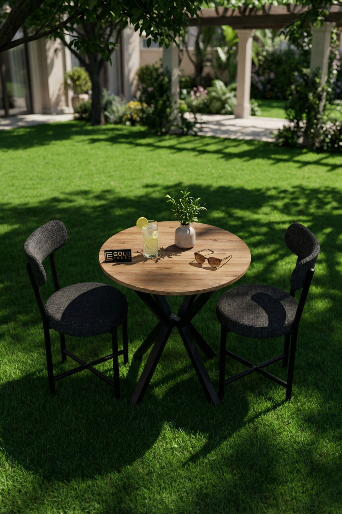 MD Round Table Atlantic Brown 70 cm
