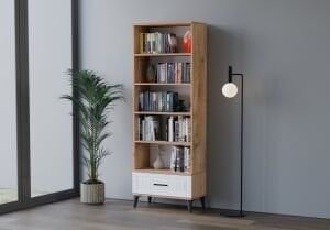 Uzay Kitaplık - Atlantik Çam / Beyaz TN0388