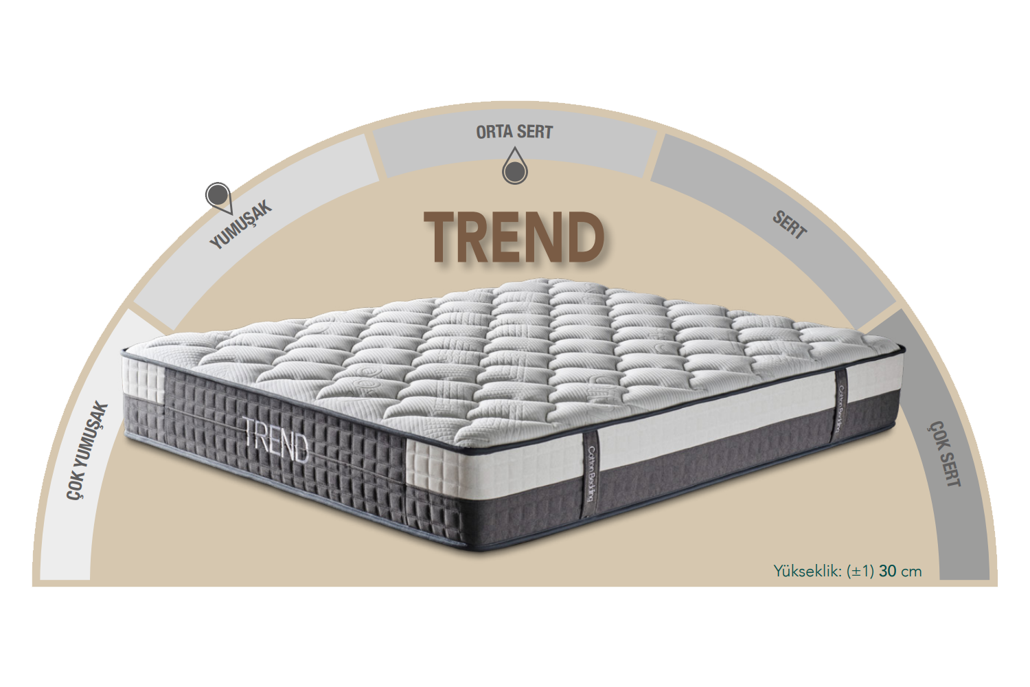 Trend Cream 100 x 200 Single Mattress CB3014
