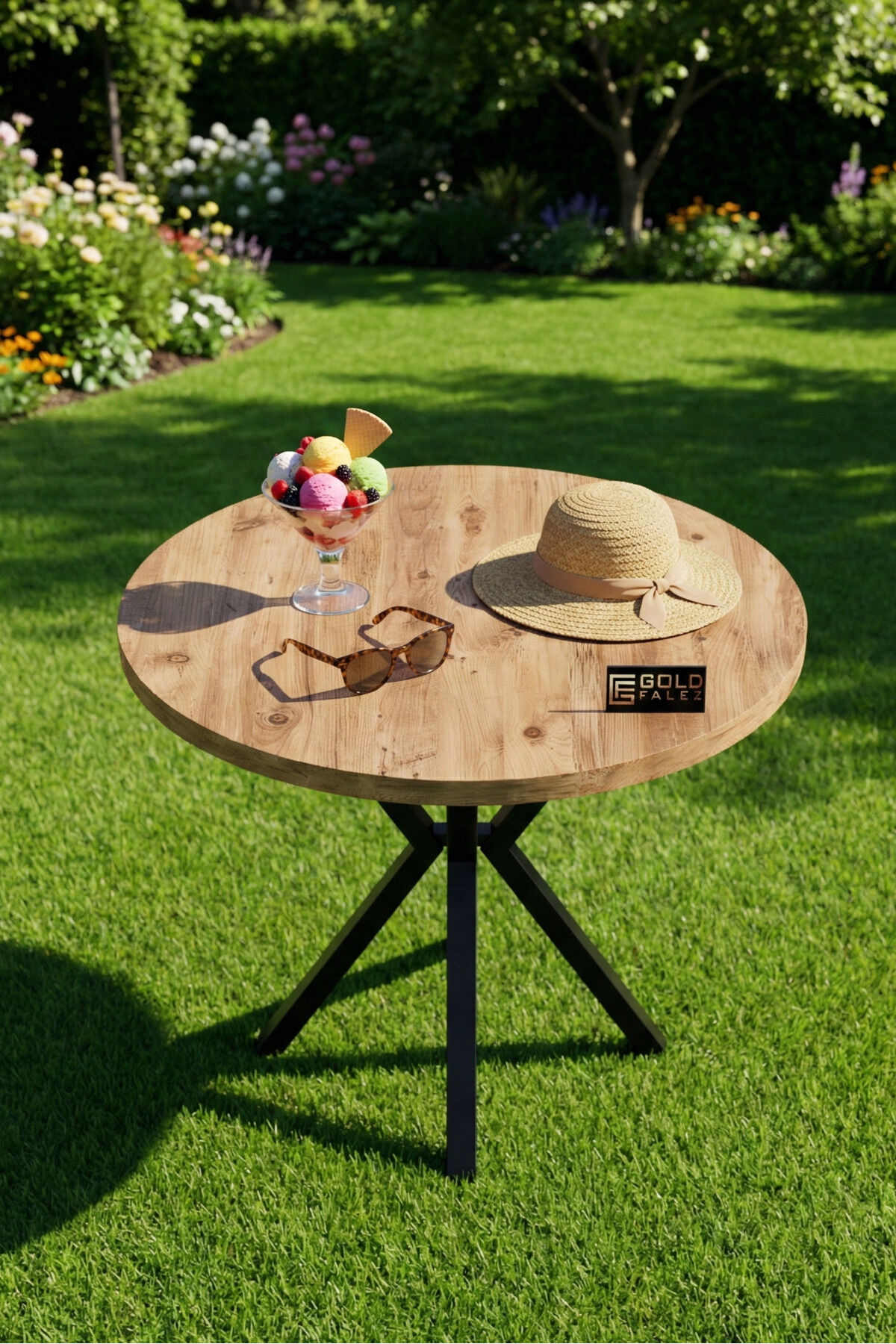 MD Teddy Table Set Grey Anthracite 90 cm