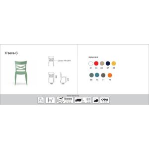 X'Sera-S Pastel Yeşil Mutfak Sandalyesi PPT1400