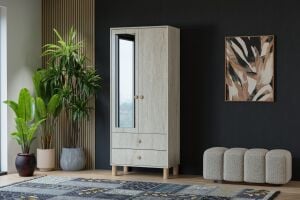 Vera 2 Kapılı Dolap - Traverten TN0409