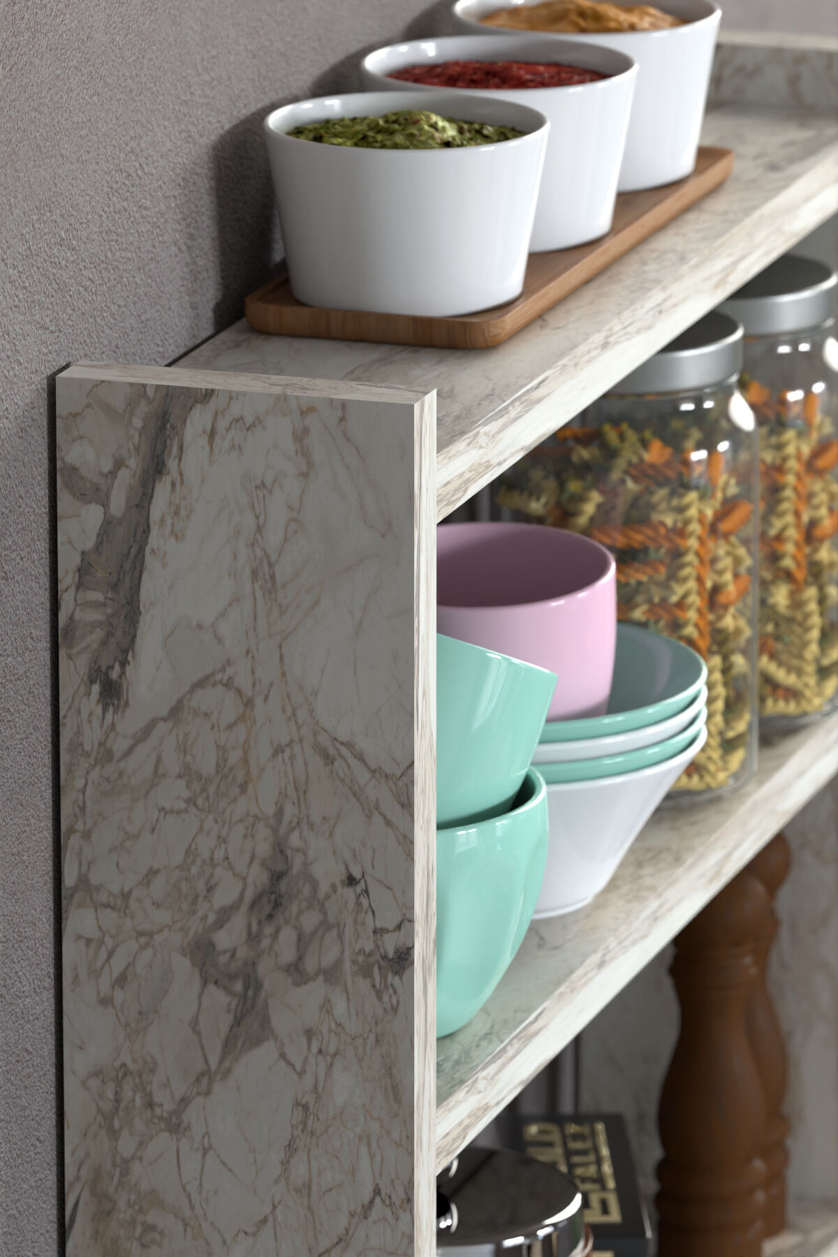 MD 3-Tier Countertop Organiser Efes White