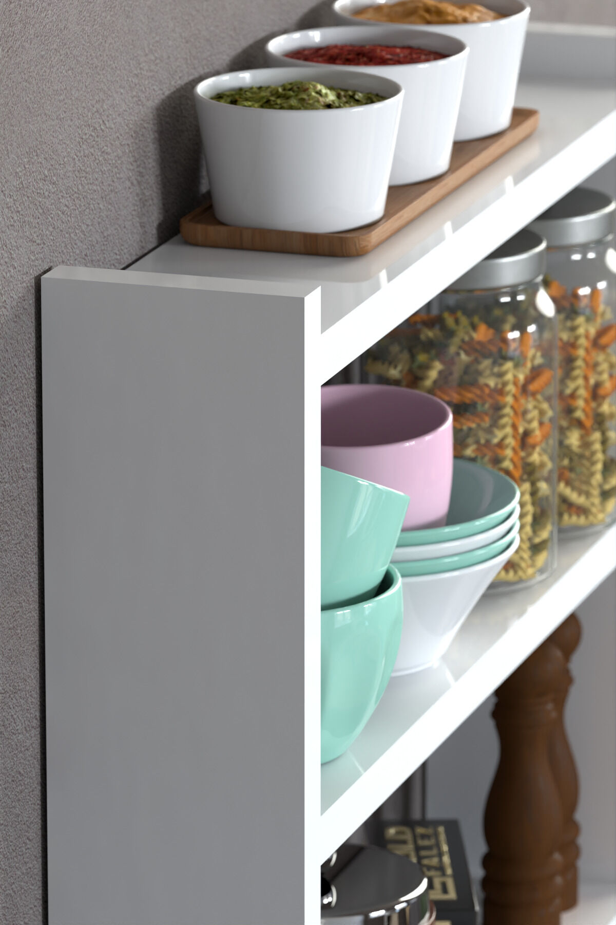 MD 3-Tier Countertop Organiser White