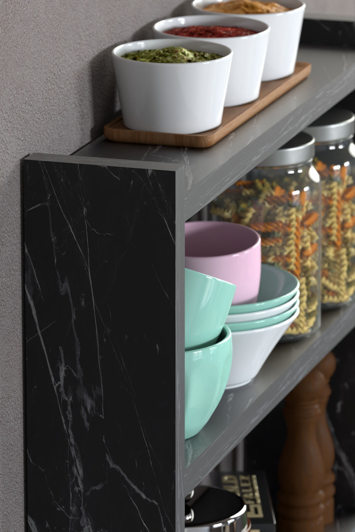 MD 3-Tier Countertop Organiser Black