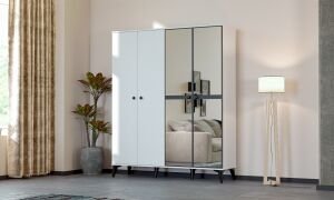 Tire 4 Kapılı Dolap - Beyaz TN0415