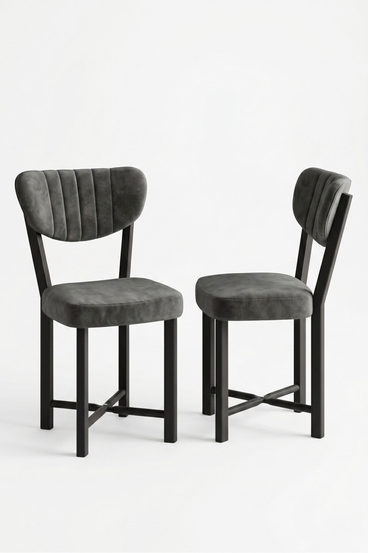 MD Elma Metal Kitchen Chair Multi-Colour 2-Piece