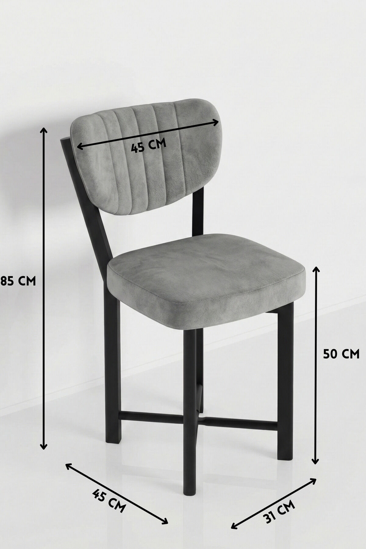 MD Elma Metal Kitchen Chair Multi-Colour 2-Piece