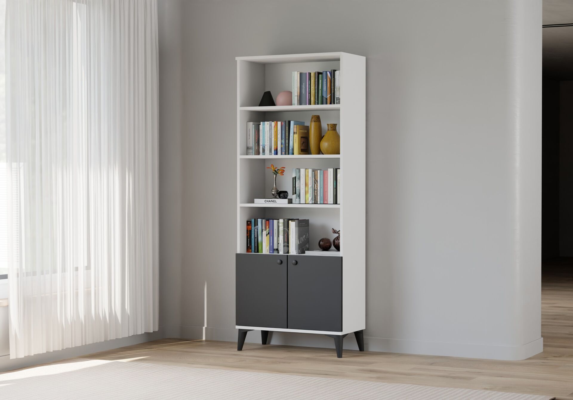 Tire Kitaplık - Beyaz TN0422