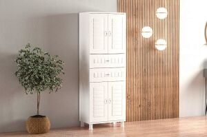 Çift Çekmeceli Beyaz Banyo Dolabı TN0509