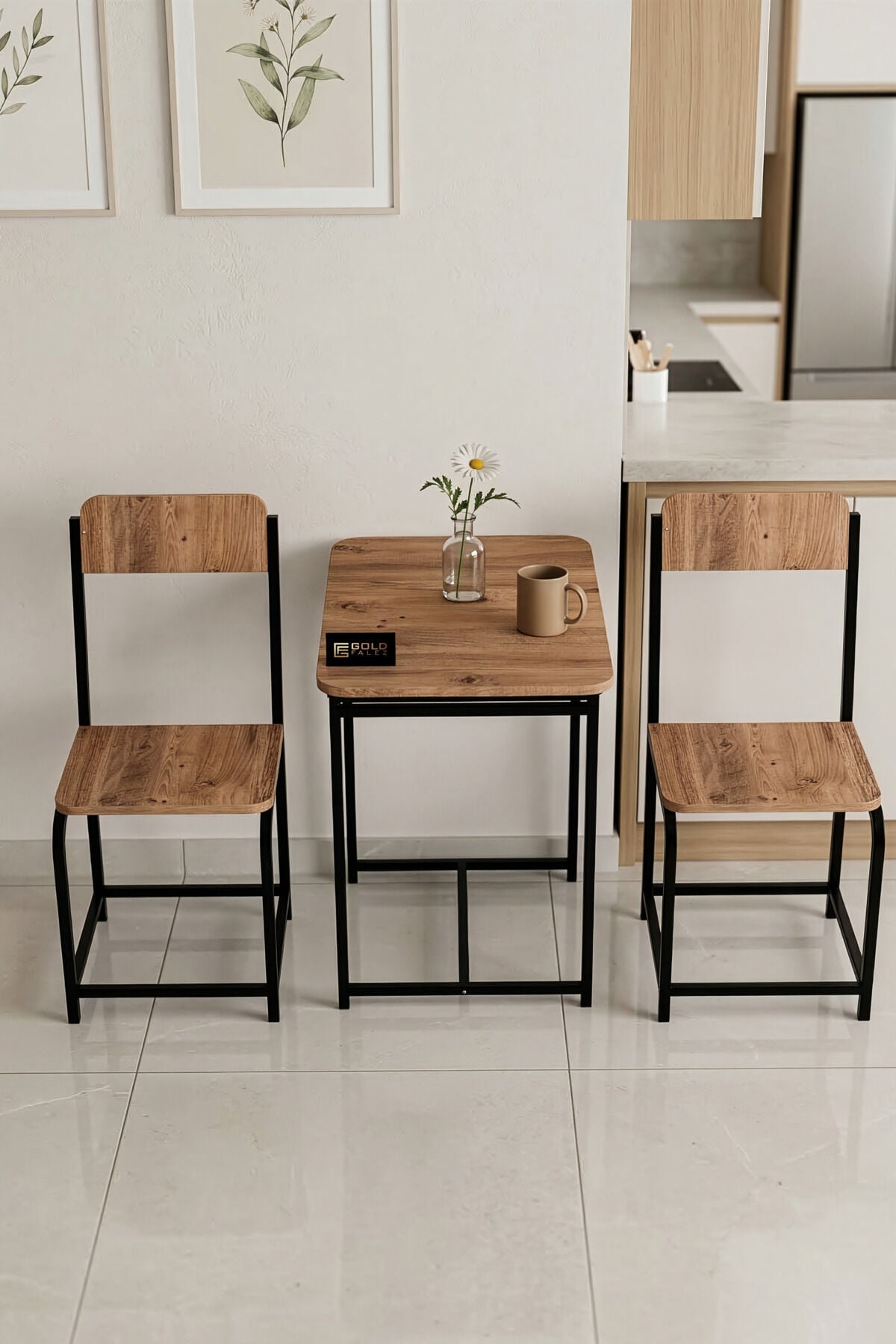 MD Minor Metal Leg Chair Melamine-faced Chipboard Brown