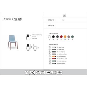 X-treme S Pro Soft Beyaz - Beyaz Mutfak Sandalyesi PPT1418