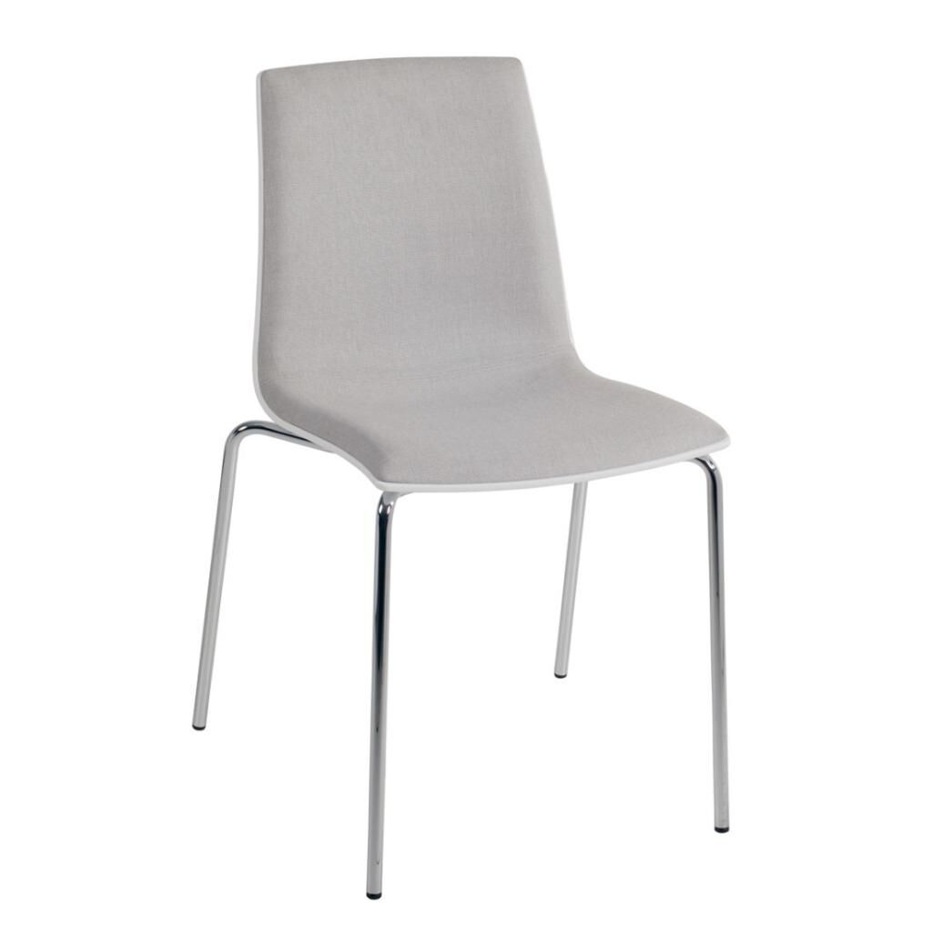 X-treme S Pro Soft Beyaz - Krom Kaplama Mutfak Sandalyesi PPT1421