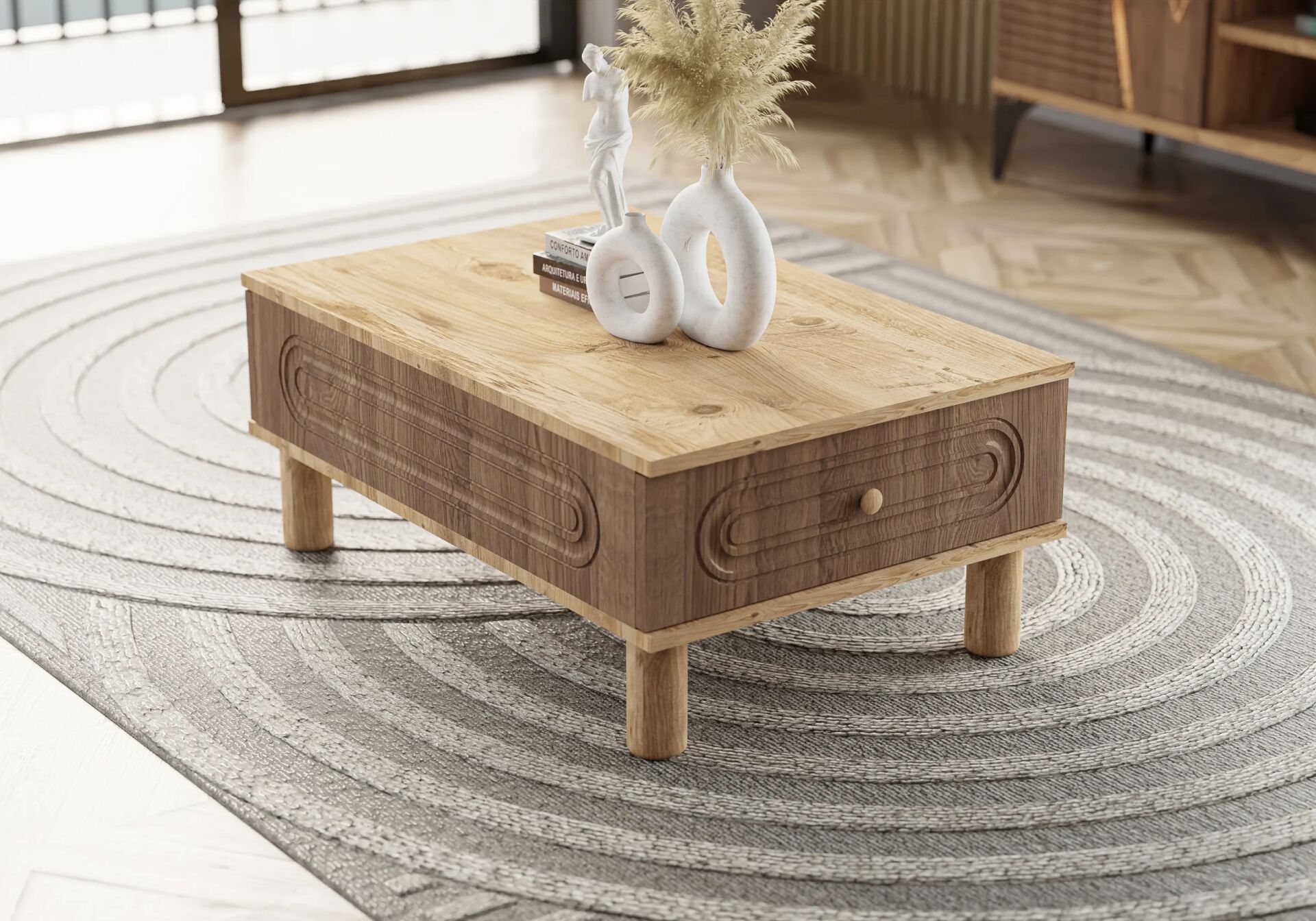 Bohem Ceviz-Atlantik Çam Orta Sehpa TN0515