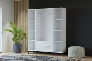 Naz 4 Kapılı Dolap - Beyaz TN0429