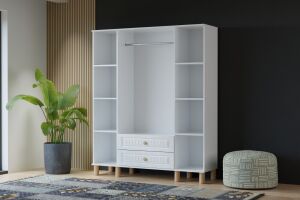 Bohem 4 Kapılı Dolap - Beyaz TN0432