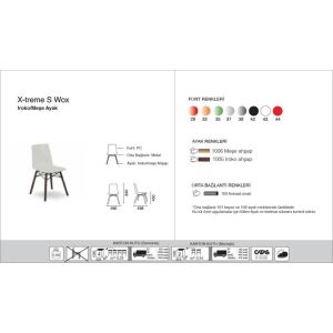X-treme S Wox (iroko) Solid Beyaz - Iroko Ahşap Mutfak Sandalyesi PPT1428
