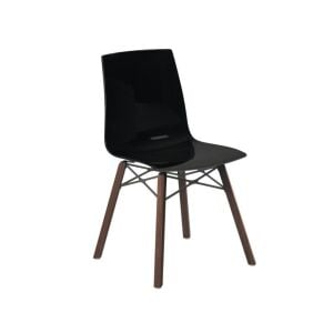 X-treme S Wox (iroko) Solid Siyah - Iroko Ahşap Mutfak Sandalyesi PPT1429