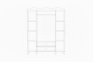 Taçlı 4 Kapılı Dolap - Traverten TN0437