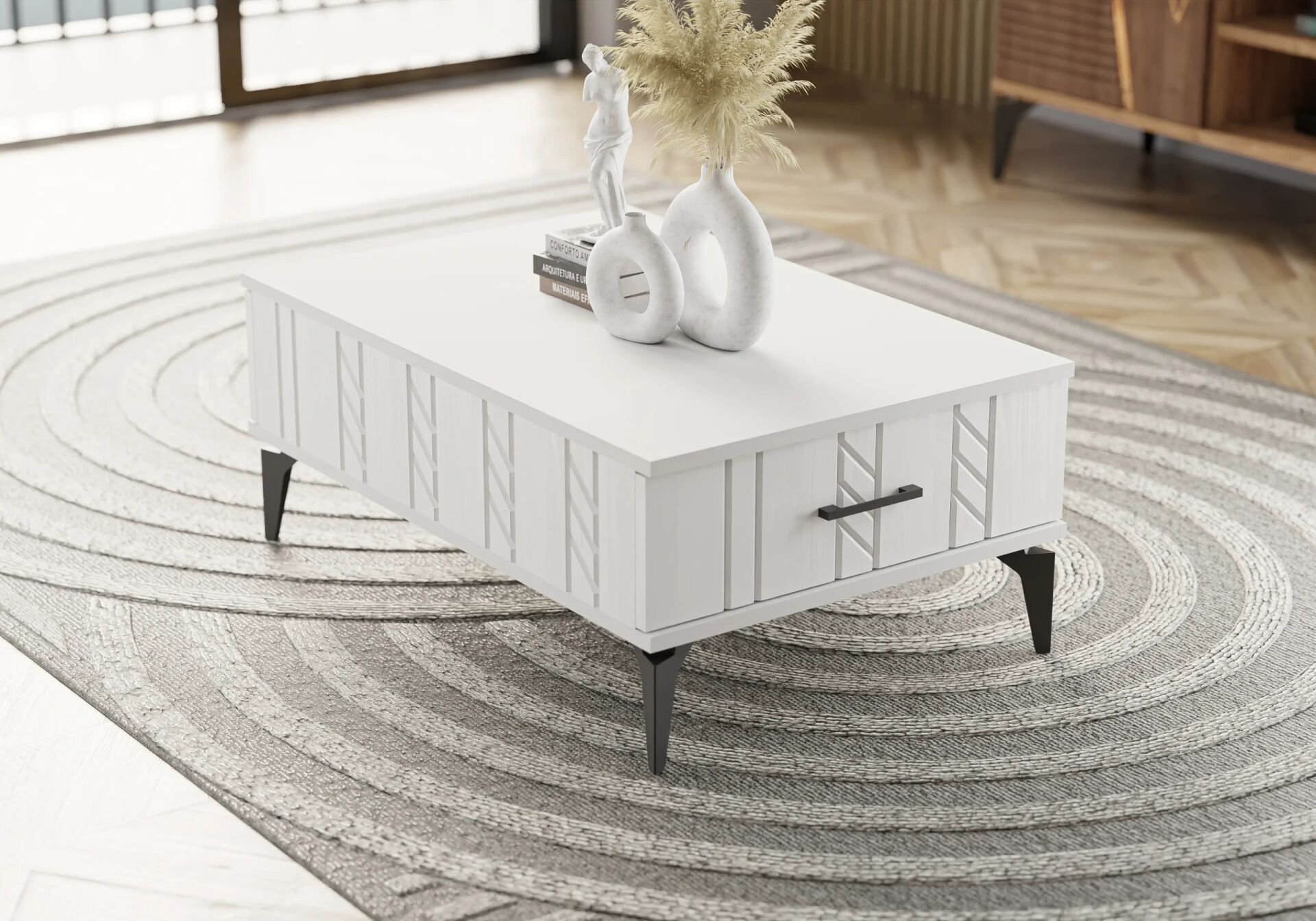 Konak Beyaz-Atlantik Çam Orta Sehpa TN0522