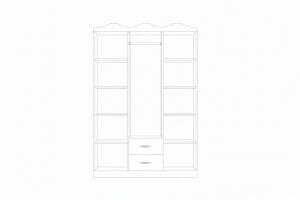 Taçlı 3 Kapılı Dolap - Atlantik Çam TN0439