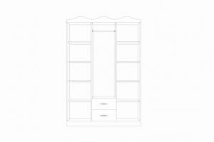 Taçlı 3 Kapılı Dolap - Traverten TN0440
