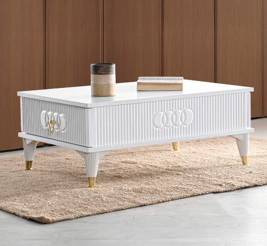 İnci Beyaz-Atlantik Çam Orta Sehpa TN0525