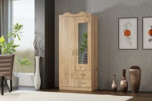 Taçlı 2 Kapılı Dolap - Atlantik Çam TN0442