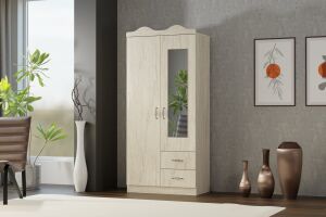 Taçlı 2 Kapılı Dolap - Traverten TN0443