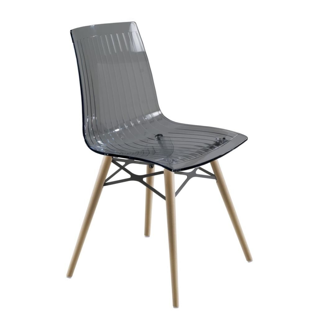 X-treme S Wox (kayın) Kayın Ahşap - Füme Transparan Mutfak Sandalyesi PPT1436