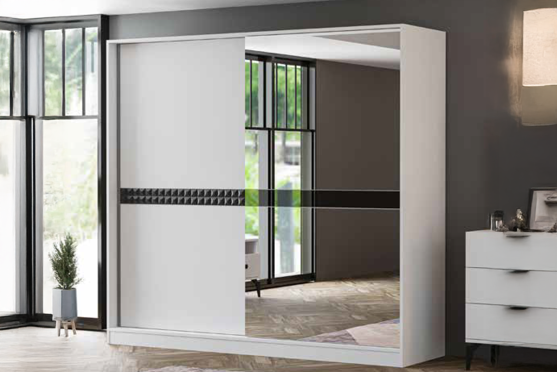 Can Sürgülü Dolap - Beyaz TN0444B