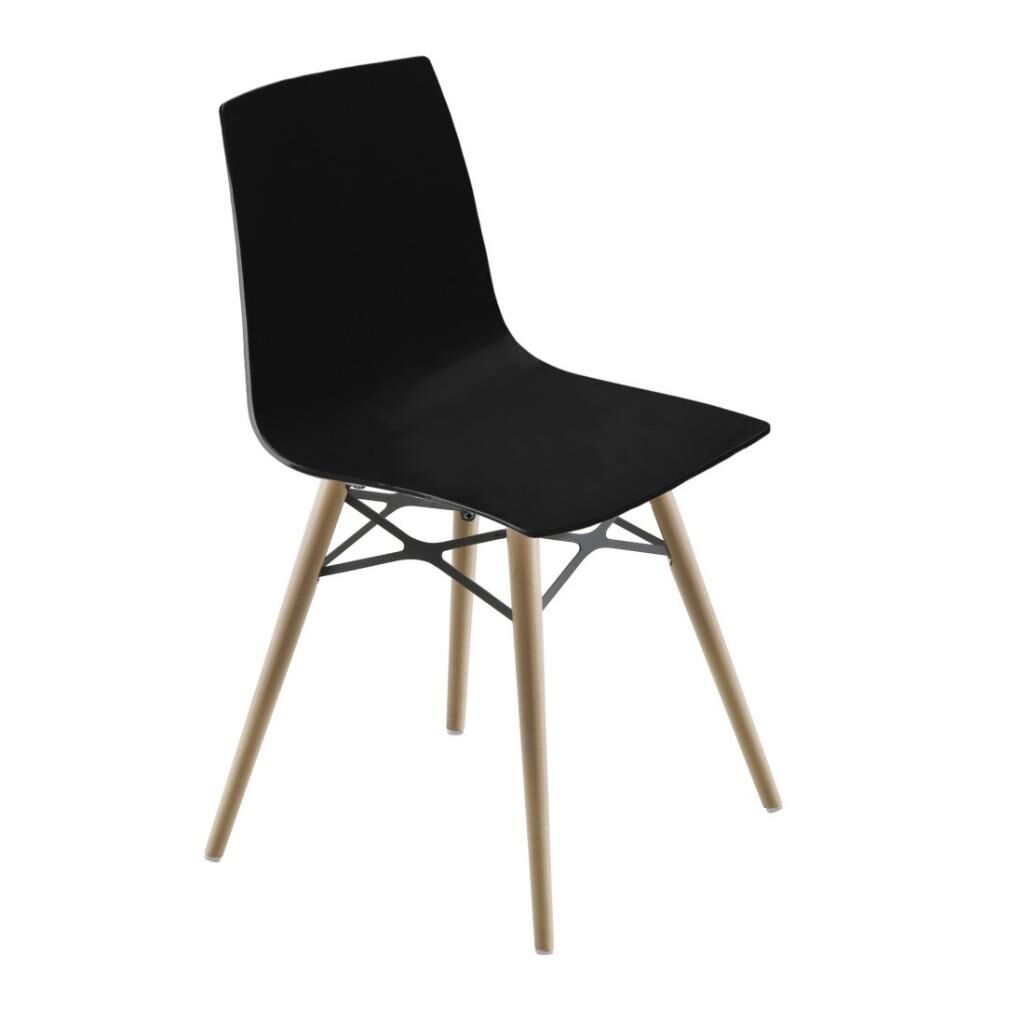 X-treme S Wox (kayın) Solid Siyah - Kayın Ahşap Mutfak Sandalyesi PPT1437