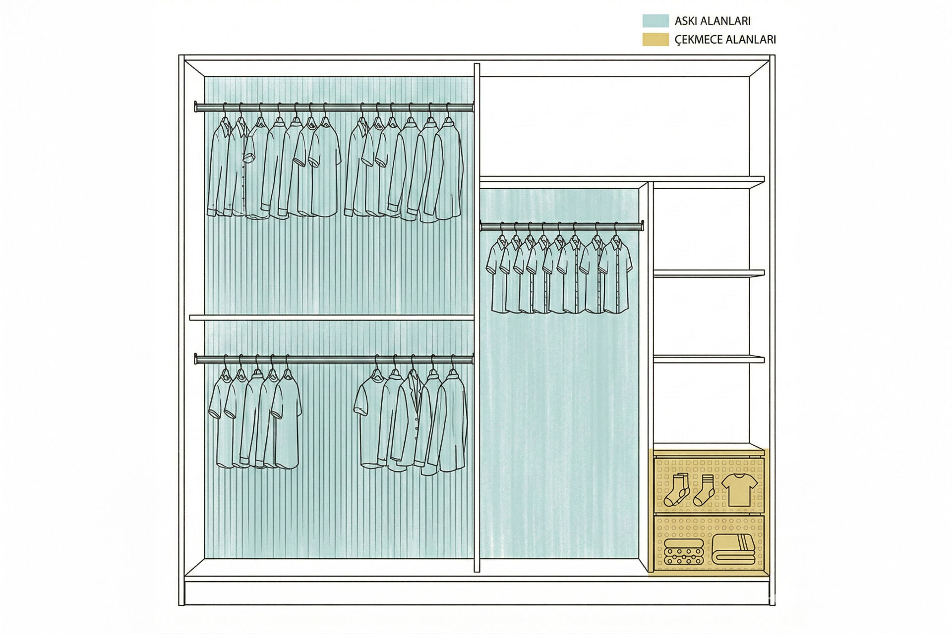 Can Large Sliding Door Wardrobe - Atlantic Pine TN0445A