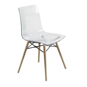 X-treme S Wox (kayın) Şeffaf Transparan - Kayın Ahşap Mutfak Sandalyesi PPT1439