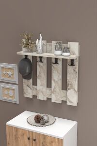 MD Country Duvar Askılığı Beyaz 60 cm