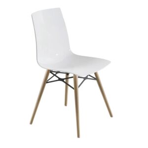 X-treme S Wox (kayın) Solid Beyaz - Iroko Ahşap Mutfak Sandalyesi PPT1440