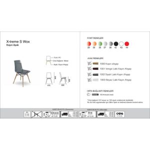 X-treme S Wox (kayın) Solid Beyaz - Iroko Ahşap Mutfak Sandalyesi PPT1440