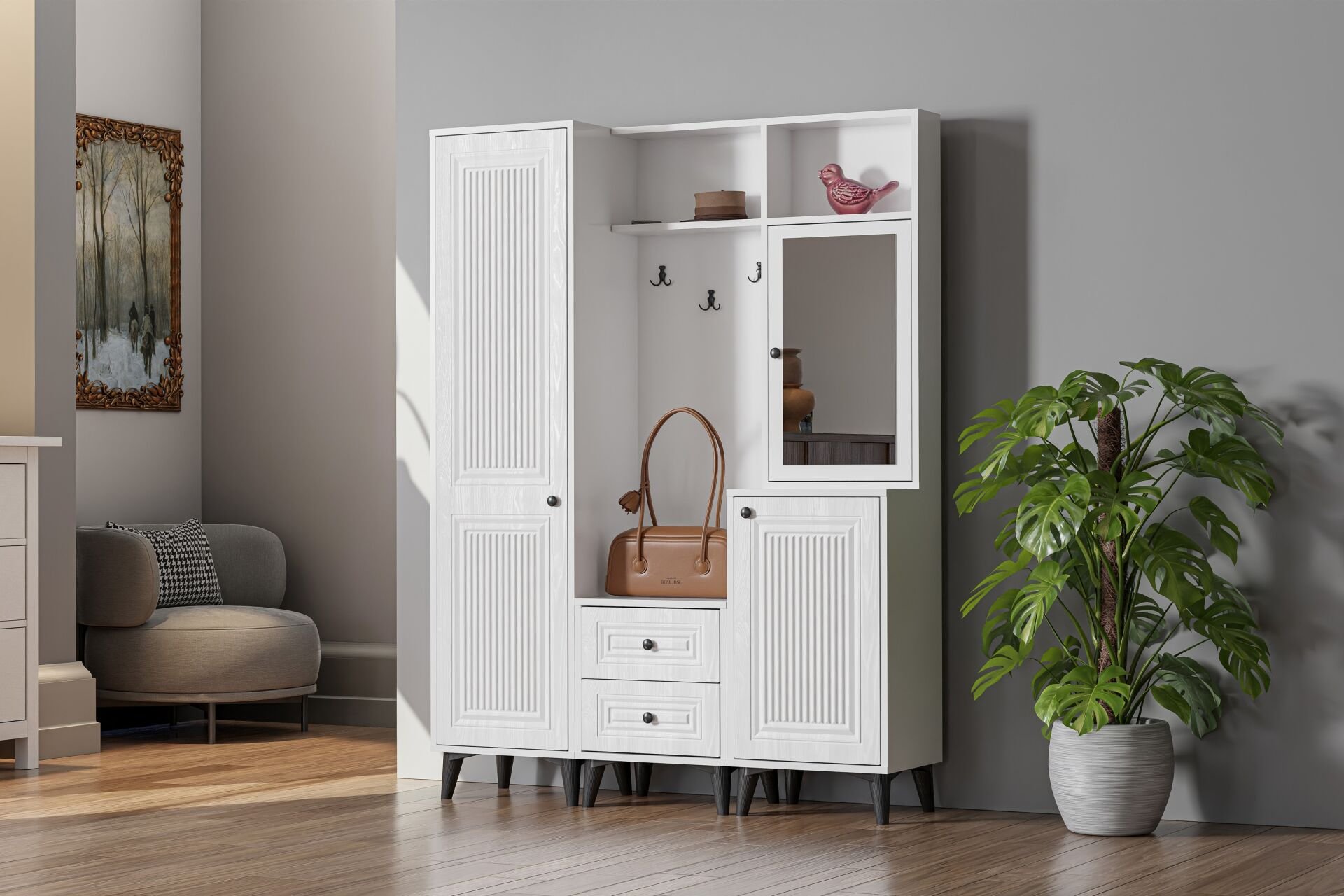 Azra Portmanto Membran - Beyaz TN0447