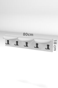 İlkal Üst Raflı Duvar Askılığı Bej 80 cm