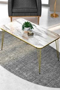 Metal Beyaz Mermer Zigon + Orta TN0538