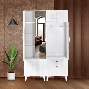 Ebruli Portmanto - Beyaz TN0453