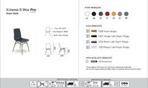X-treme S Wox Pro (Kayın) Küllü Kahve - Kayın Ahşap Mutfak Sandalyesi PPT1448