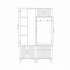 Ebruli Portmanto - Atlantik Çam / Antrasit TN0455