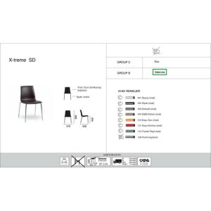 X-treme SD Kırmızı Suni Deri - Krom Kaplama Mutfak Sandalyesi PPT1451
