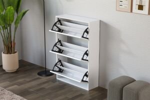 Düşer Kapak Ayakkabılık - Beyaz TN0458