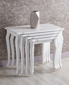 Lükens Beyaz Zigon Sehpa TN0543