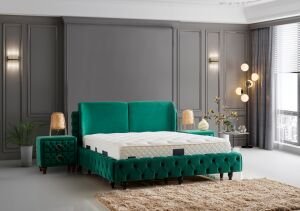 Lux Pro 150x200 Çift Kişilik Yatak, Baza, Başlık Seti CP1009