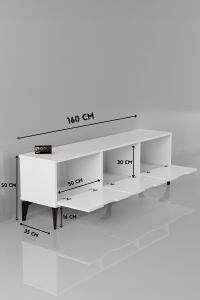 MD Royal TV Sehpası Suntalam Beyaz 160x35