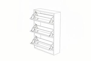 Düşer Kapak Ayakkabılık - Traverten TN0460