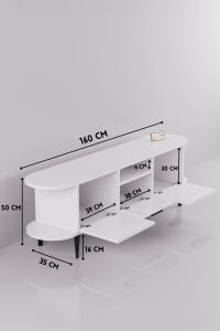 MD Mira TV Sehpası Suntalam Mavi 160x35